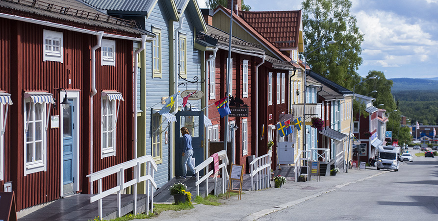 Bilden föreställer kyrkstan i Vilhelmina.